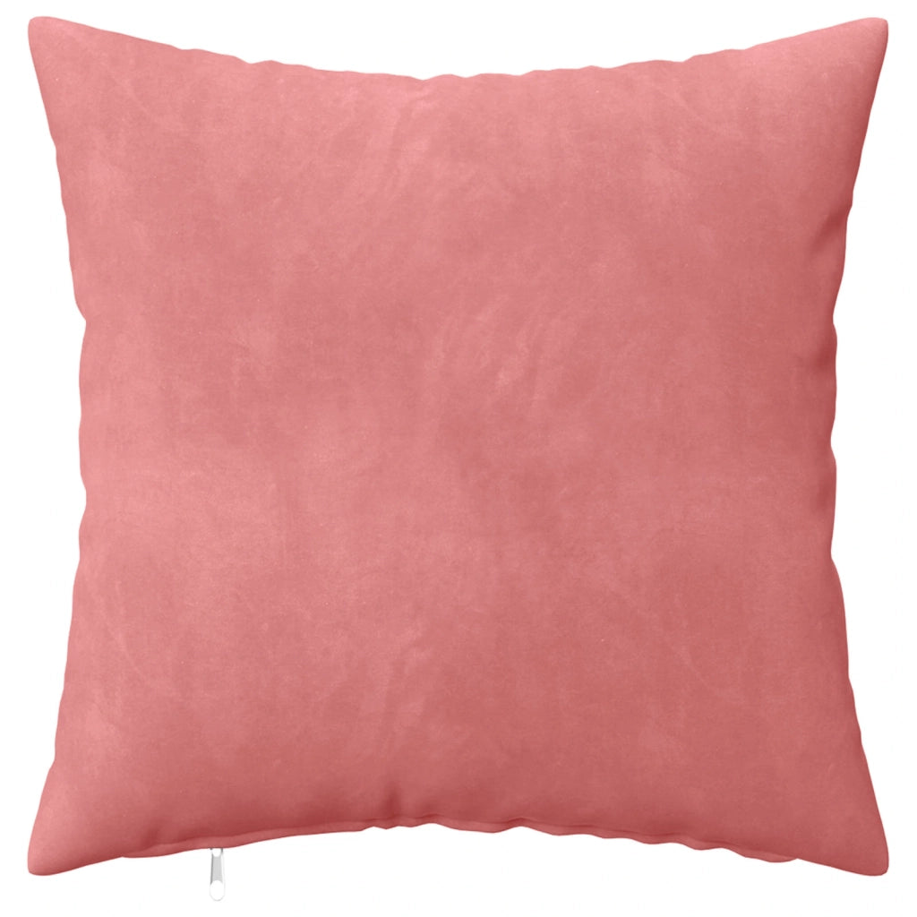 Federa 6 pcs HEERLEN Rosa 30 x 30 cm Velluto 907374