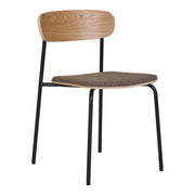 Set di 2 Sedie Estepona, Marrone, Legno, 51x47x77 cm