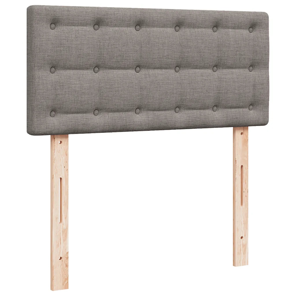 vidaXL Struttura Letto Pouf con Materasso Tortora 90x190 cm in Tessuto