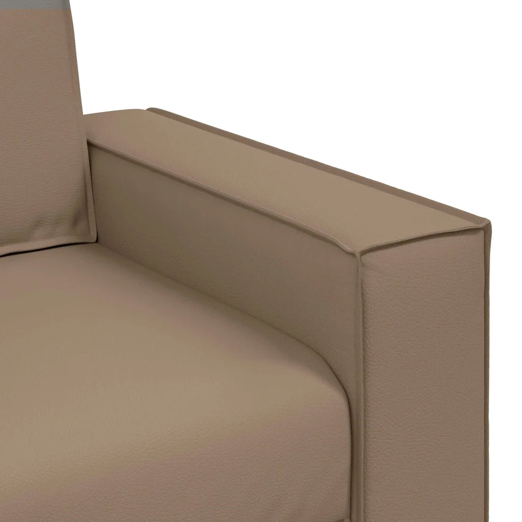 Divano a due posti Cappuccino 180 cm Pelle Sintetica 4105055