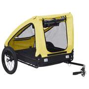 Rimorchio da Bici per Animali Domestici Giallo e Nero 92596