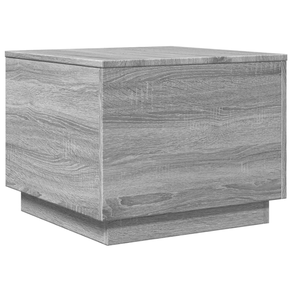 Tavolino da salotto | Tavolino da caff¨¨ | Tavolino da Soggiorno con Luci LED Grigio Sonoma 50x50x40 cm