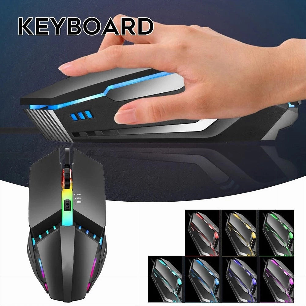 Trade Shop - Mouse Da Gioco Cablato Ergonomico 800/1200/1600 Dpi Con Retroilluminazione Dja88 -