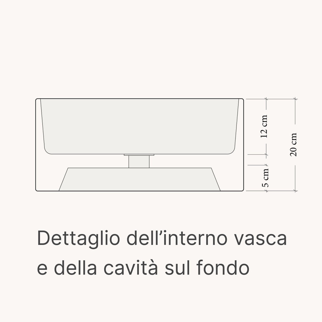 Lavello da Giardino Senza Rubinetto 45x30x20 cm in Cemento e Granulati di Marmo Rodi Bianco