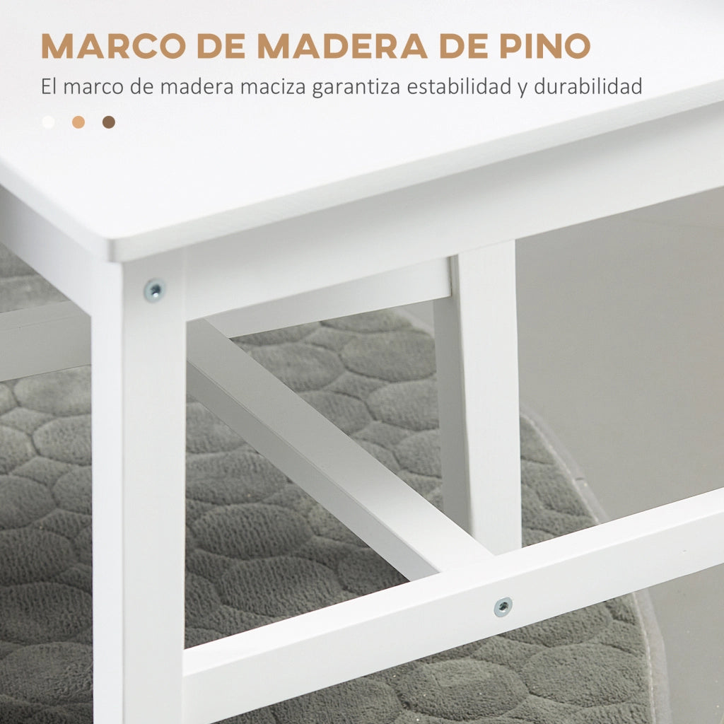 Set 2 Sedie da Pranzo ¨C zephmum ¨C Bianco Legno Pino 41x46,5x85,5 cm