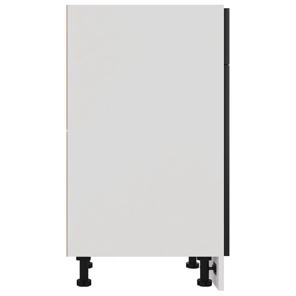 Pensile da cucina | Armadio con Cassetto ¡°Lyon¡± Nero 50x46x81,5 cm