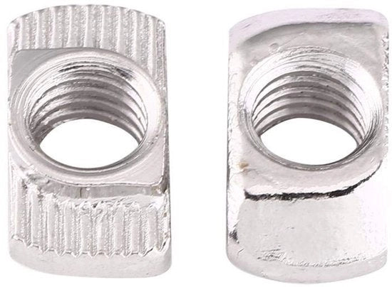 Set di 50 Viti a Mozzo di Carbonio Verzinco - Resistente alla Corrosione - Adatta per Profili di Alluminio - EU30-M6 × 16,5 Mm × 8 Mm - Alta Durezza - Viti a Testa di Martello