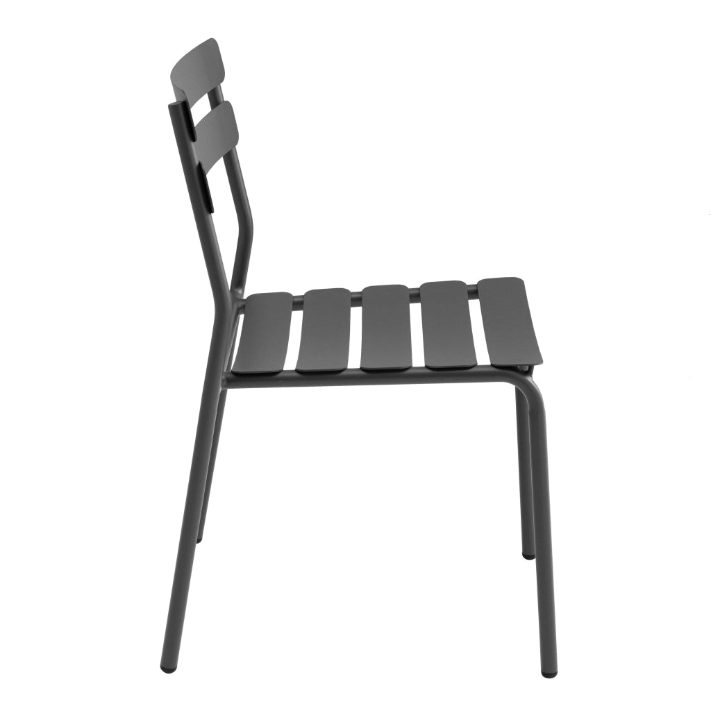 Sedia da giardino in alluminio nero