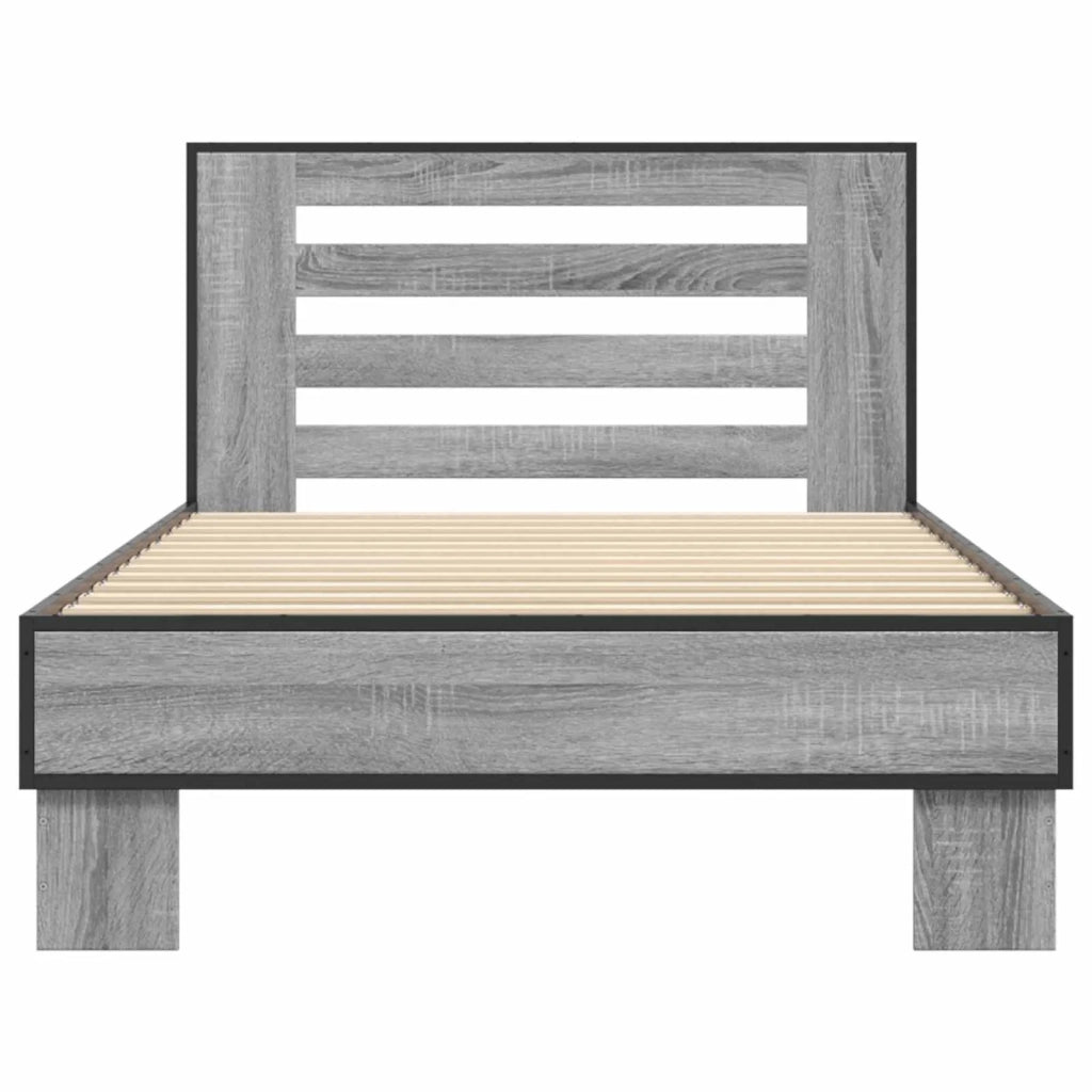 Struttura letto con testata Sonoma grigio 80 x 200 cm 8009104