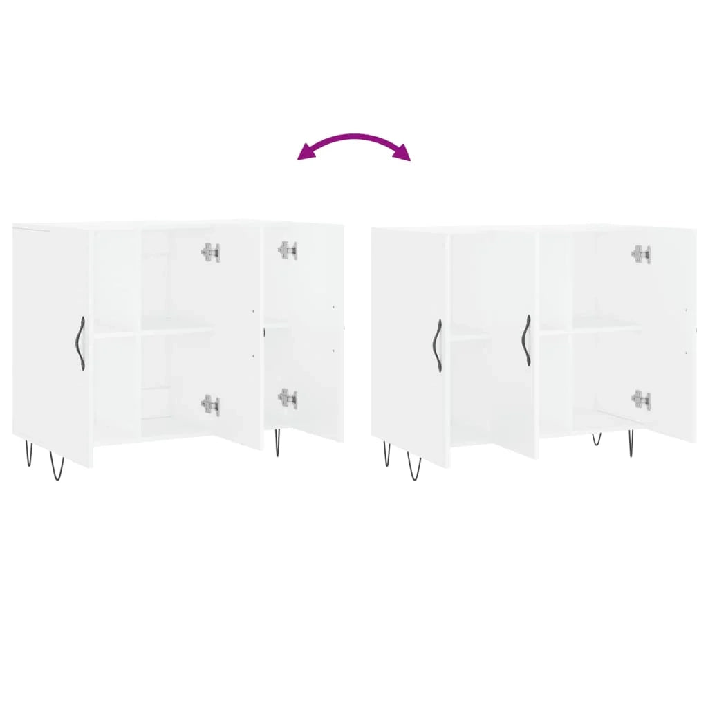 Buffet credenza cassettiera armadio mobile contenitore organizer per cucina soggiorno salotto 90 x 34 x 80 cm legno ingegnerizzato bianco 02_0030533