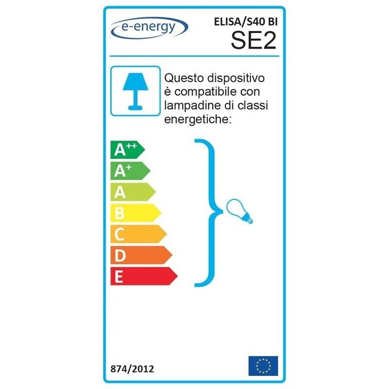 LAMPADA A SOSPENSIONE ELISA 1XE27 MONTATURA CROMO VETRO LASTRA BI+TRASPARENTE Ø40-H.18-L.100 CM