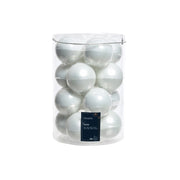 Box 16 Palline Vt luc/opac bianco neve d8cm
