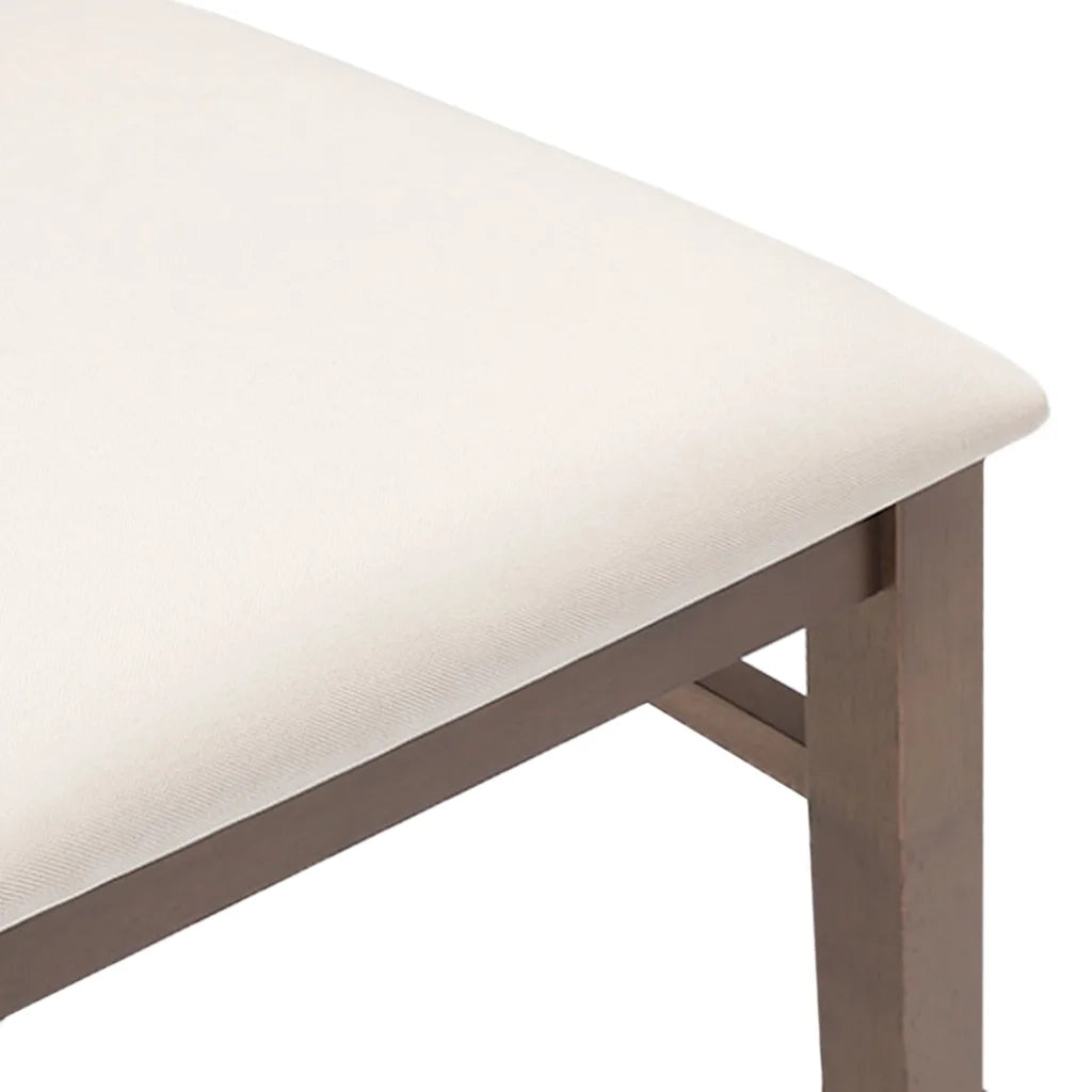 Sedie da Pranzo con Cuscini 2pz Marrone Legno Massello di Hevea 4102461