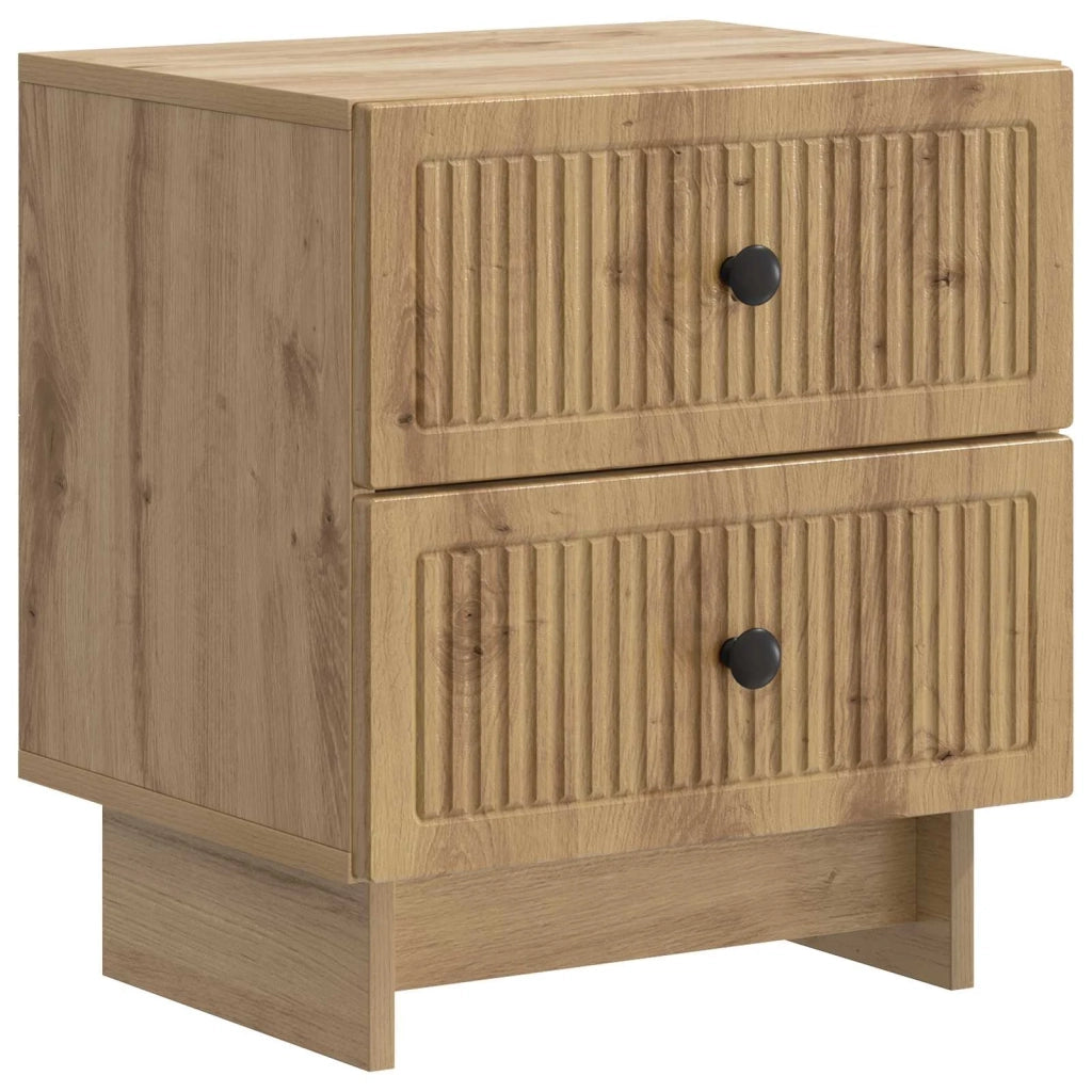 Armadio da Notte 2 pcs Rovere Artigianale 43 x 34,5 x 47,5 cm 893854