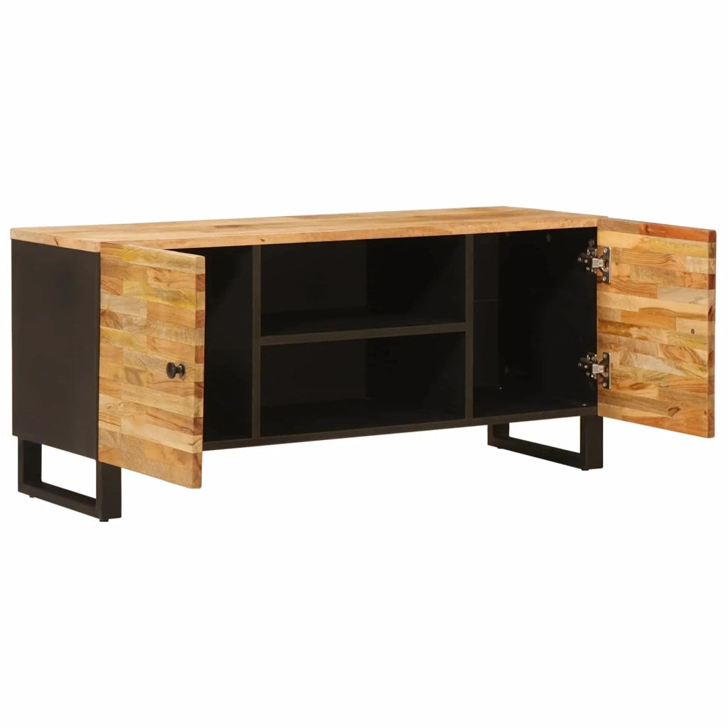 Mobile TV Marrone 105 x 33 x 46 cm Legno di mango massello