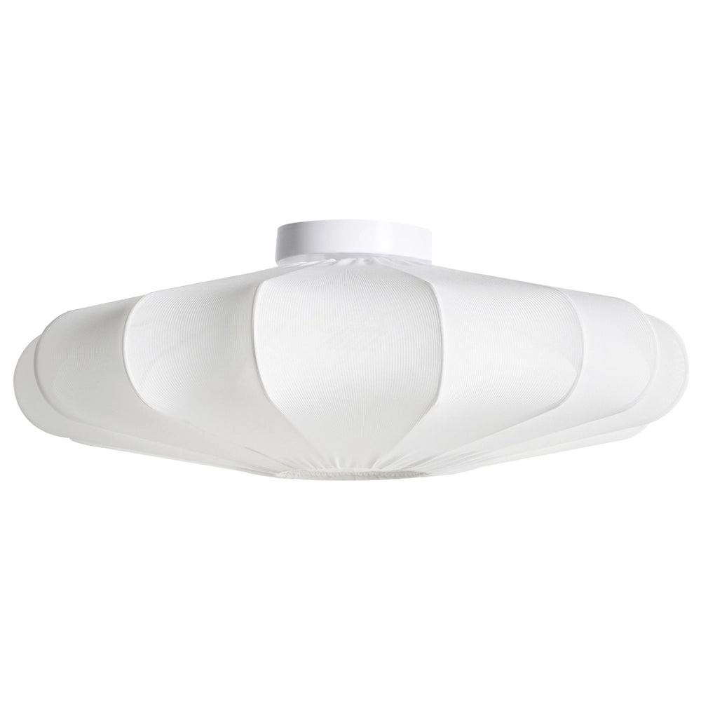 Lampada a sospensione con base in ferro bianco e paralume in tessuto Stile scandinavo Luce d'atmosfera Bianca
