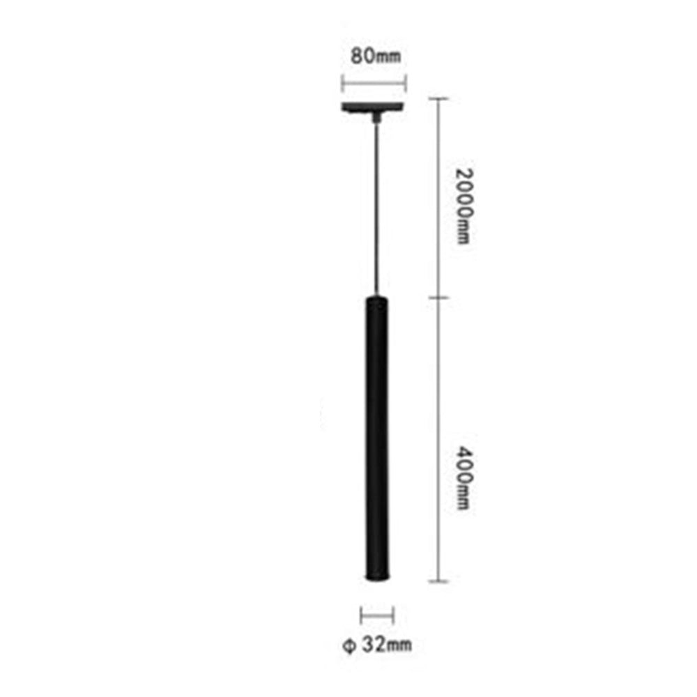 Trade Shop - Faretto Led A Sospensione 3 W Cilindro Per Binario Track Monofase Lampada Lp-80 -