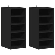 Scarpiere 2 pz | Mobile per scarpe Nere 31,5x35x70 cm in Truciolato