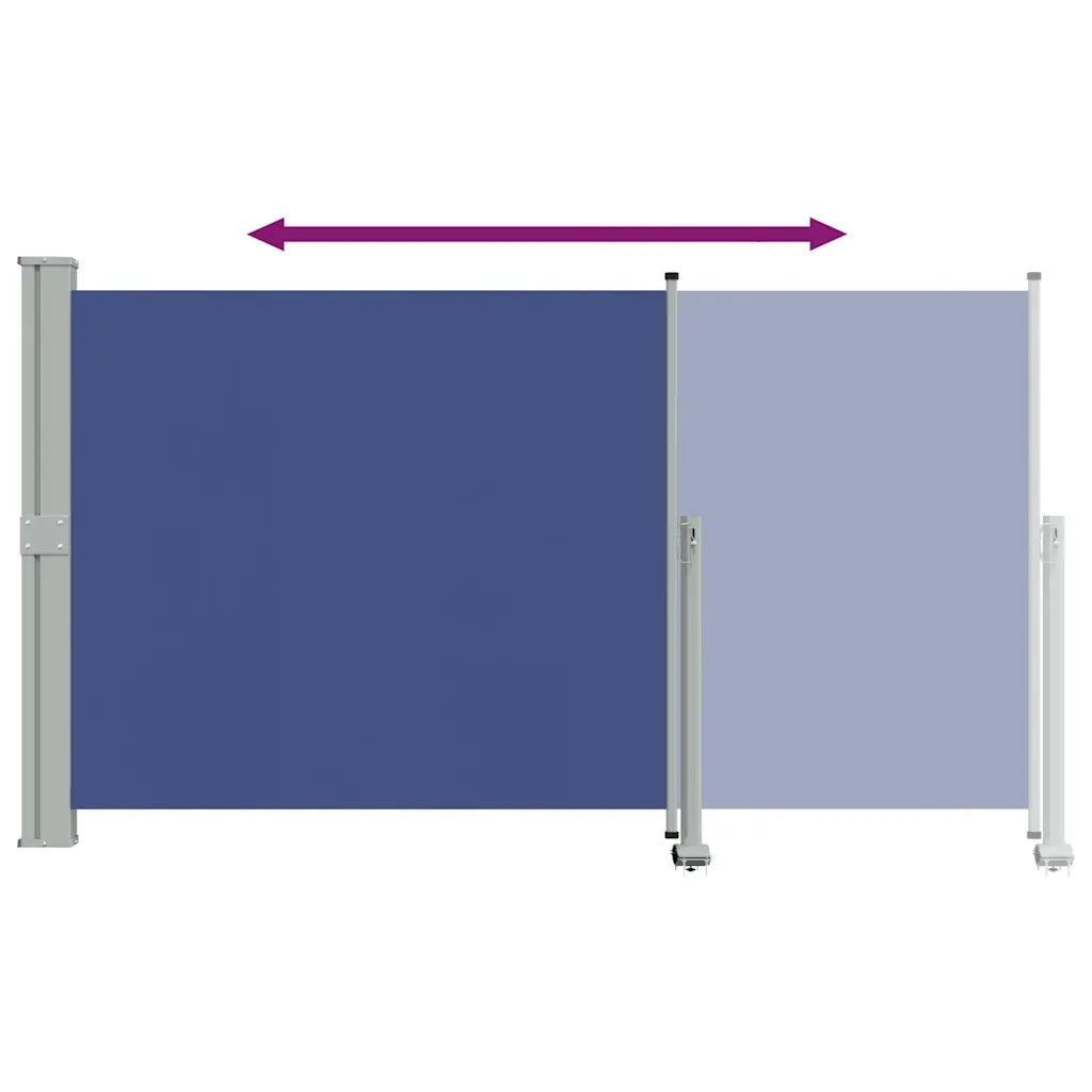 Tenda da Sole Laterale Retrattile per Patio-Tenda parasole per balcone 140x300 cm Blu