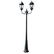 Lampada da terra doppia per esterni 230 cm luce decorativa nero verde 2402087/2