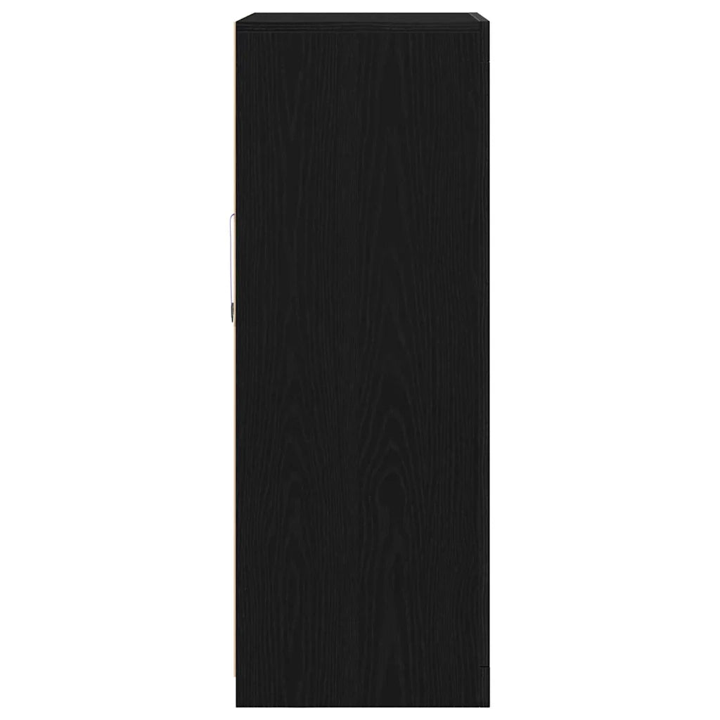 Credenza | Madia LED Rovere Nero 60,5 x 37 x 100 cm Legno multistrato