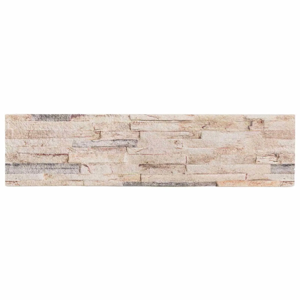 Pannelli da parete 10 pz Bianco e rosso 100 x 25 cm CFW5224339