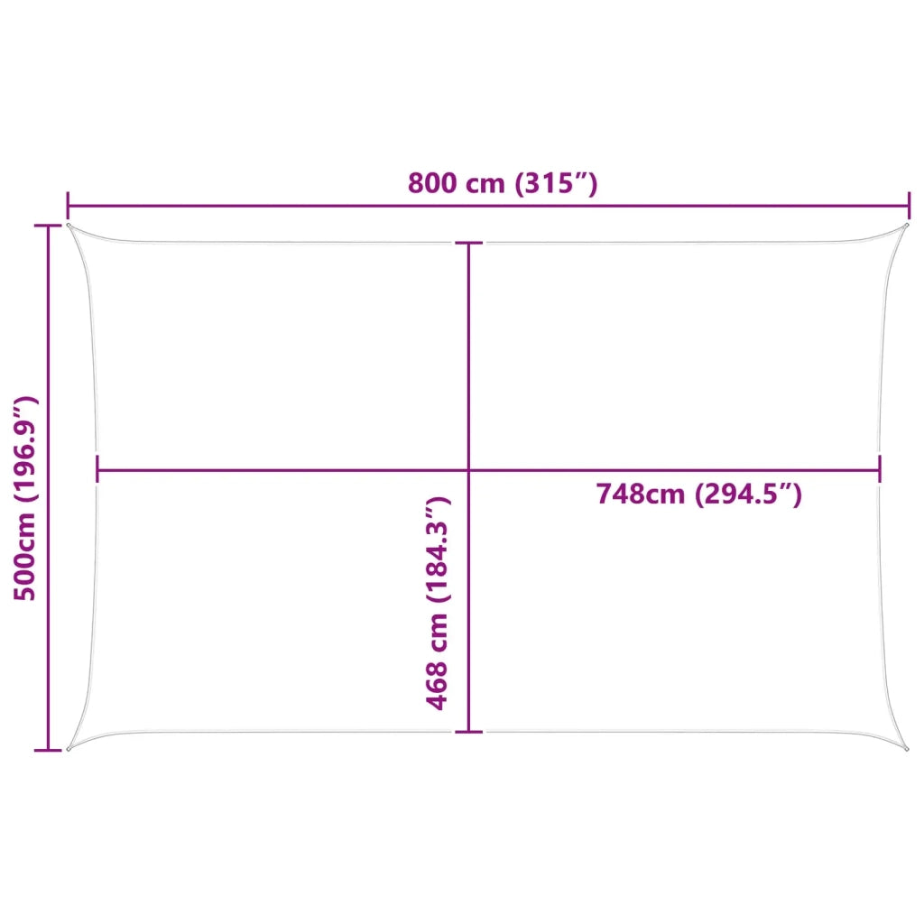 Vela da ombra solare Blu e Bianco 8 x 5 m