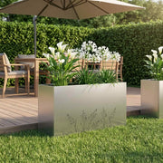 Vaso da giardino Argento 100 x 30 x 49 cm Acciaio zincato 8005872