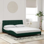 Giroletto senza Materasso Hanko Verde Scuro 160x200 cm in Velluto 3207858