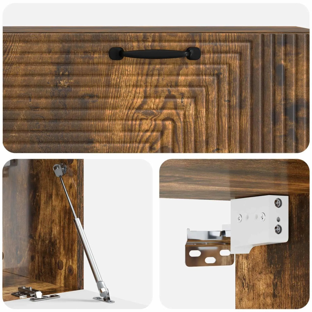 Mobile Porta TV da Muro Rovere Fumo 98 x 31 x 30 cm