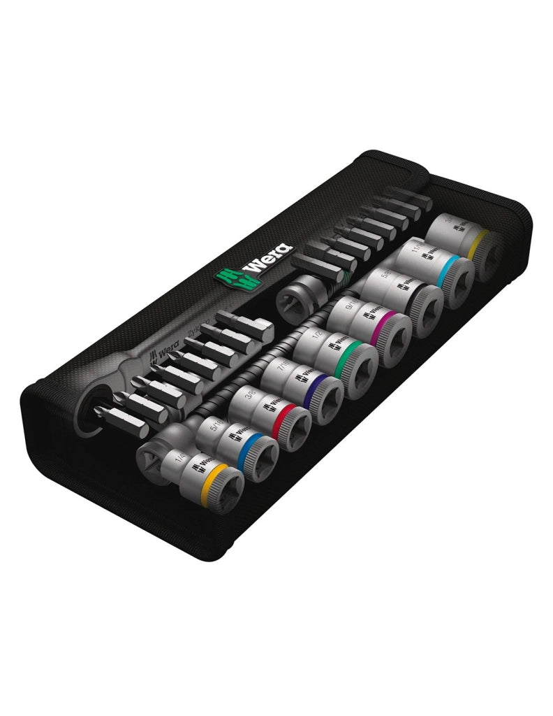Set di bussole e inserti per avvitare 3/8" WERA 8100 SB 11 Zyklop Metal Imp 3/8" (29 pezzi)