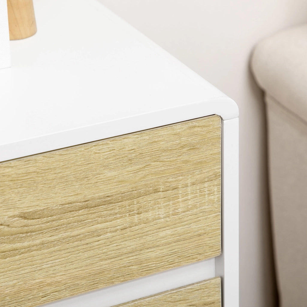 Cassettiera design scandinave 6 cassetti ¨C zephmum ¨C bianco 80x40x95 cm