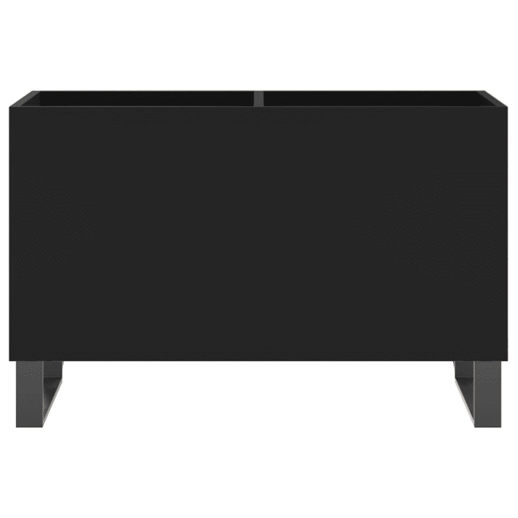 Mobile Porta Dischi Nero 74,5x38x48 cm in Legno Multistrato 831733