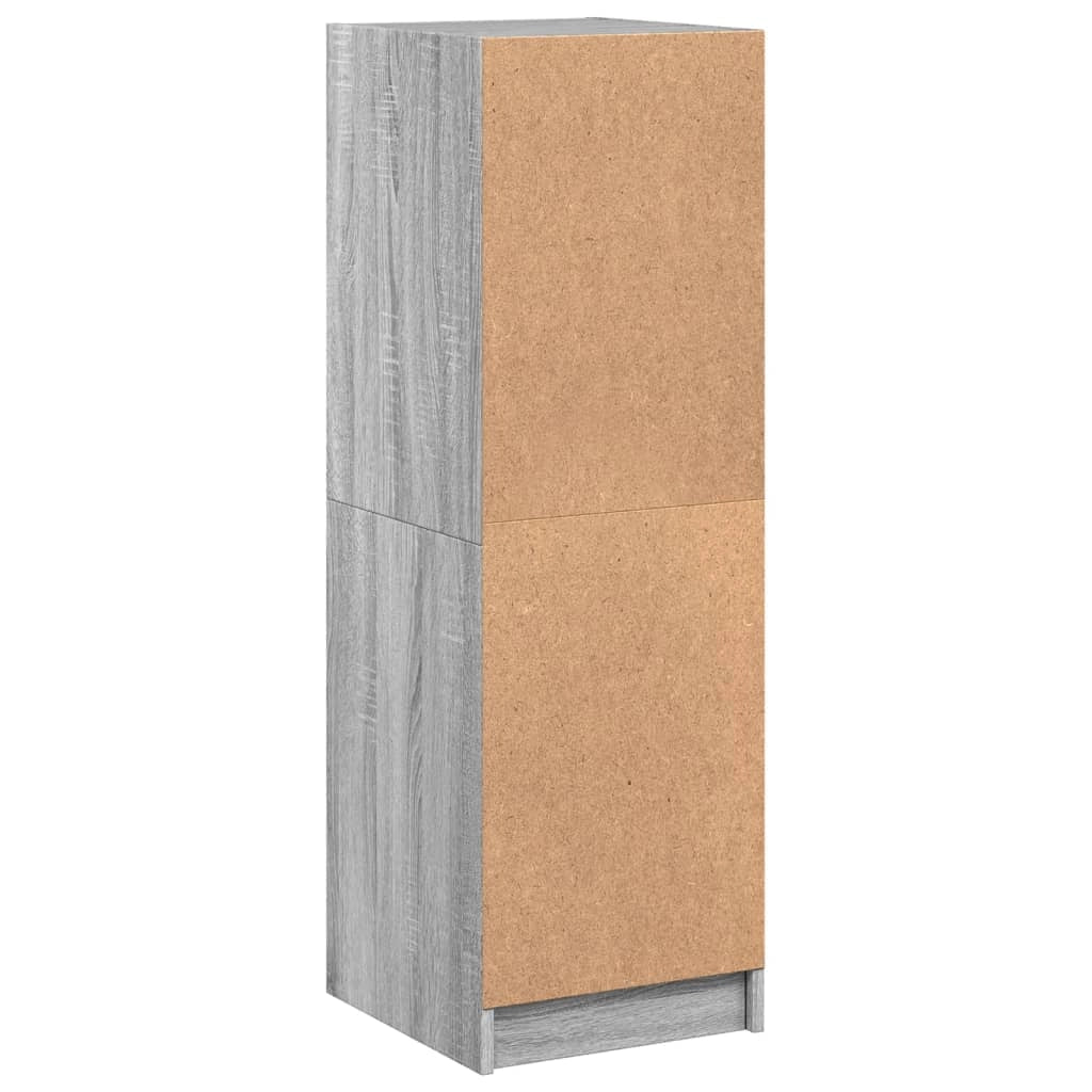 Buffet credenza cassettiera mobiletto mobile contenitore organizer per cucina soggiorno salotto con ante in vetro Sonoma 35 x 37 x 109 cm grigio 02_0030124