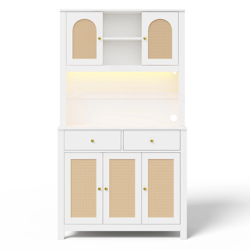 Mobile contenitore multiuso ¨C Minimal ¨C Bianco, 5 ante, 2 cassetti, 100x40x180 cm