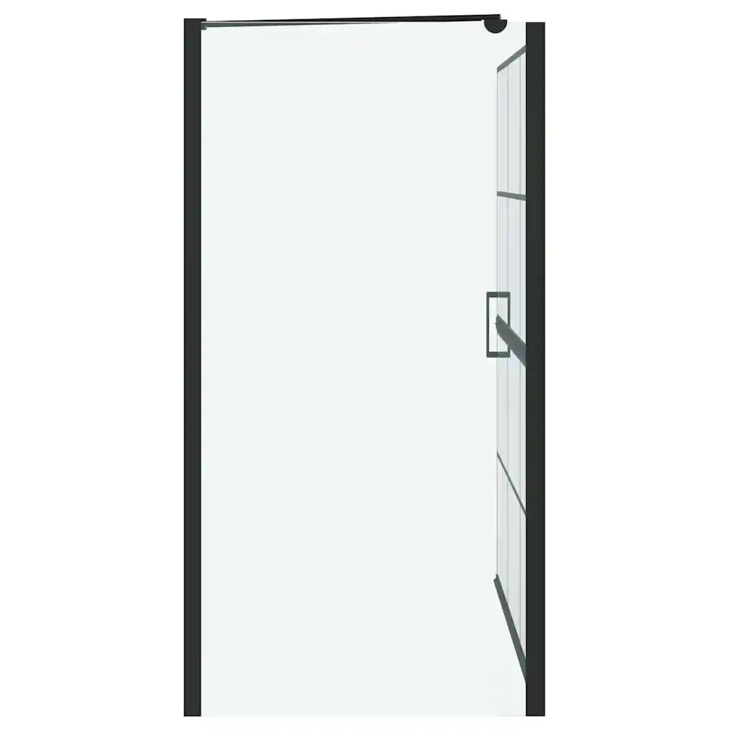 Schermo per Bagno e Doccia Nero e trasparente 116 x 68 x 128 cm