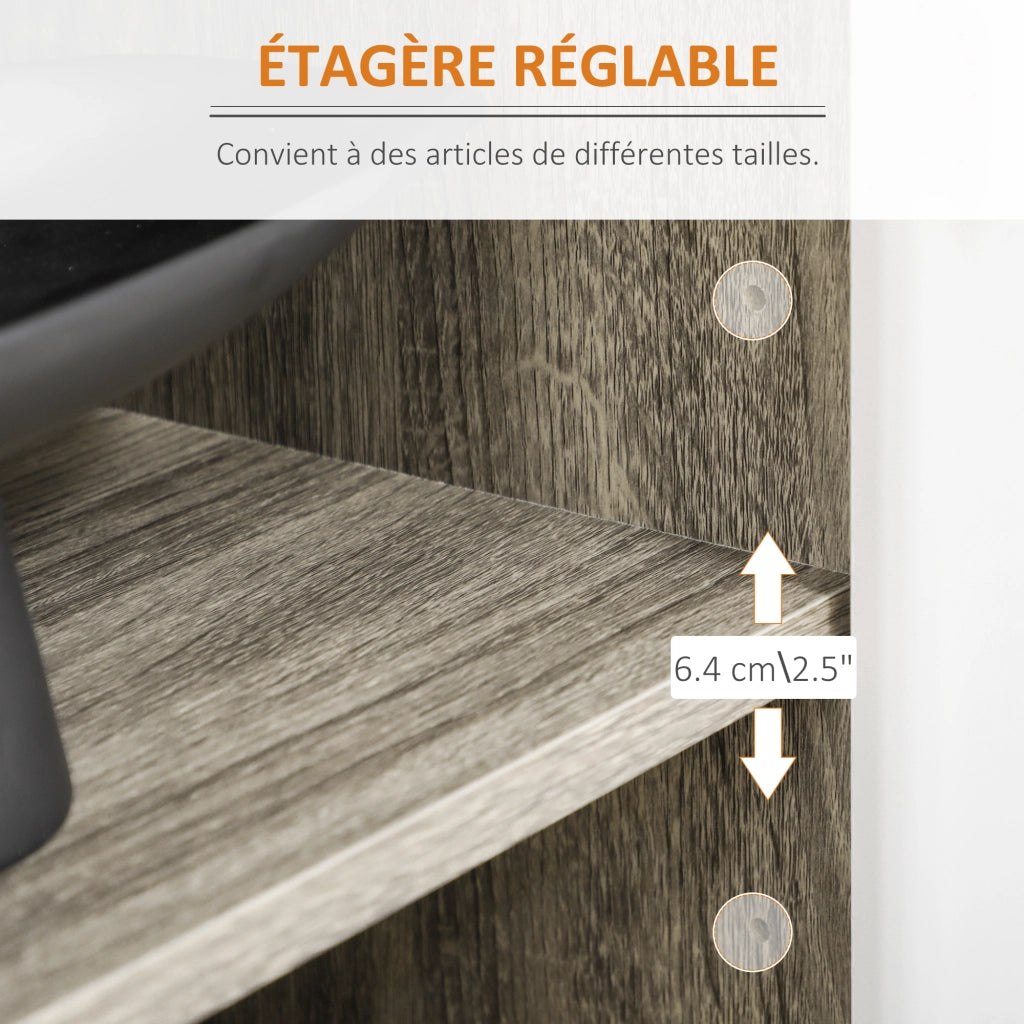 Armadio a muro con ante scorrevoli ¨C Minimal ¨C bianco grigio 120x35x77 cm