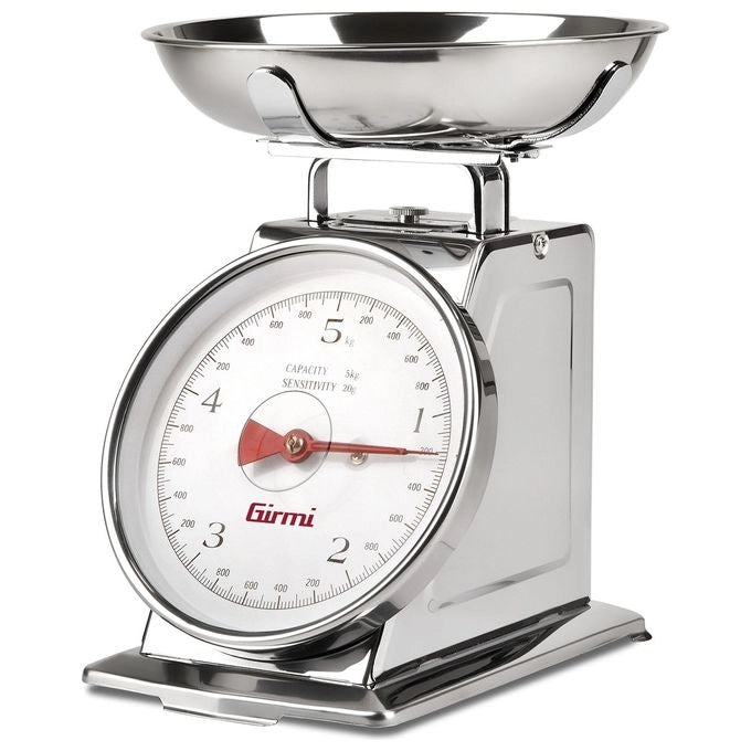 Girmi PS90 Acciaio inossidabile Superficie piana Rettangolo Bilancia da cucina meccanica
