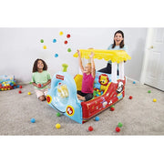Trade Shop - Trenino Gonfiabile Per Bambini 2 Anni+ Play Center 132x94x89cm Con Palline 93537 -