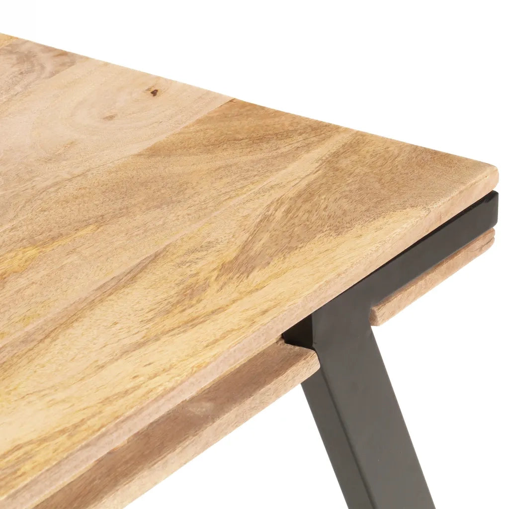 Tavolino da CaffÃ¨ 114x65x40 cm in Legno Massello di Mango