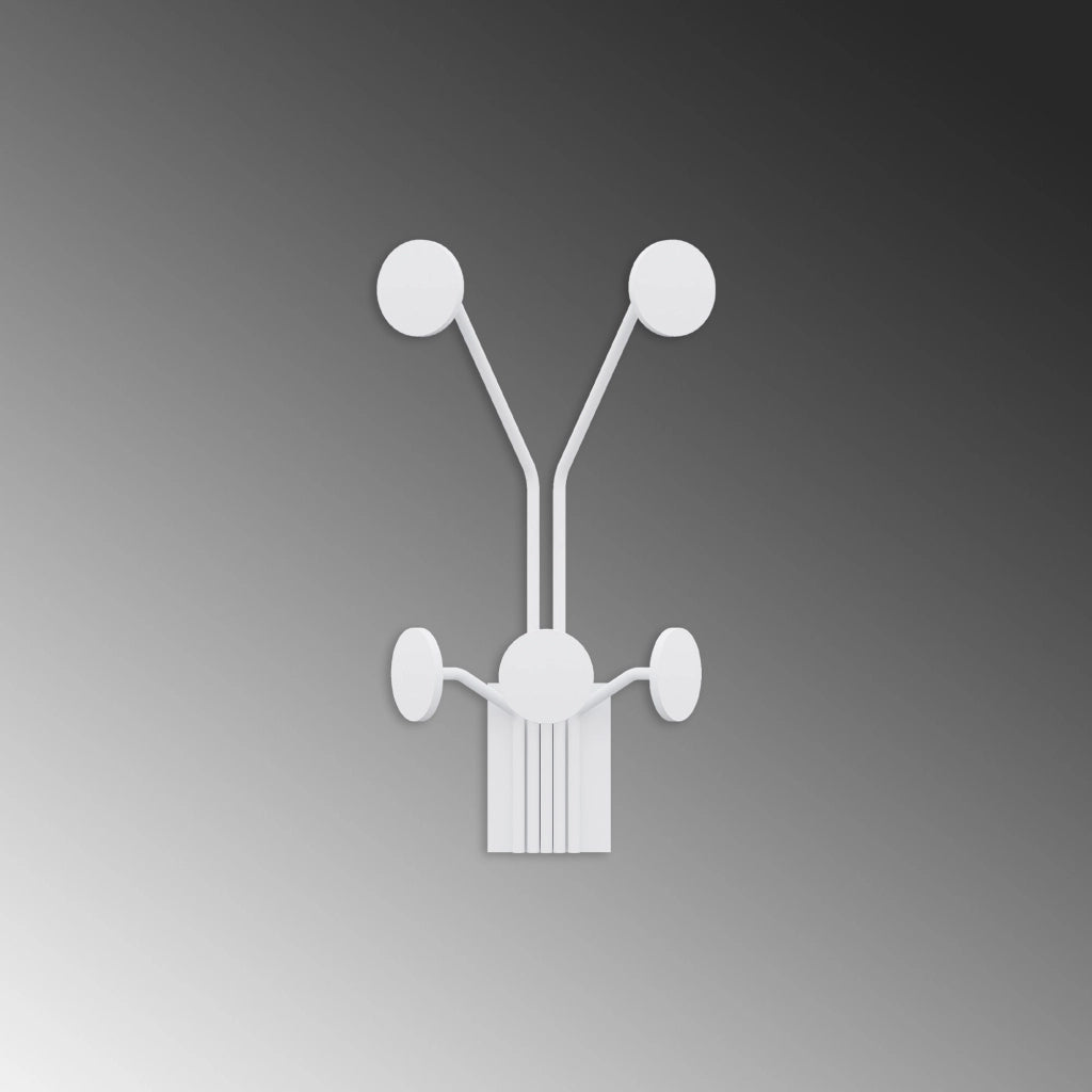 Gancio da parete in metallo "Giraffe" - 24 x 16 x 40 cm - Bianco