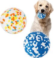 Set di 2 palloni per cani inespugnabili con grande salto - Giocattolo duraturo e interattivo per cani
