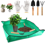 Matrice per piante 100x100 cm, impermeabile con attrezzo per giardinaggio, sacchetto di coltivazione pieghevole senza perdite, piede di pianta verde in PE per la piantagione di piante grasse e semi.