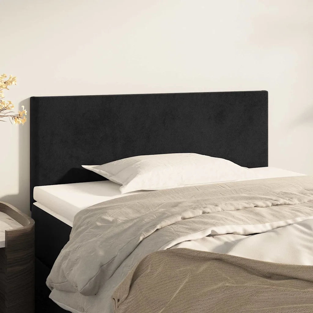 Testiera | Testata Nera 80x5x78/88 cm in Velluto