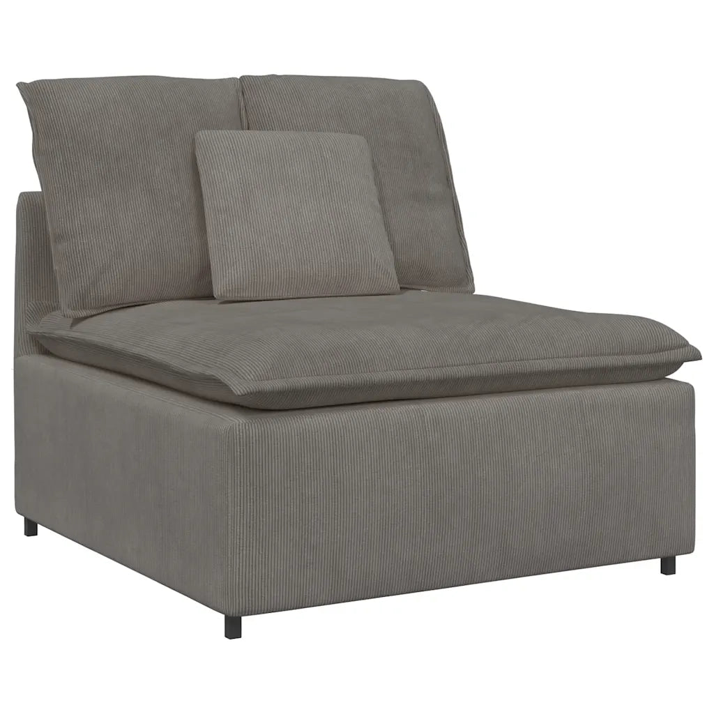 Modulo Centrale Divano Modulare con Cuscini Grigio Chiaro 100cm CFW3307404