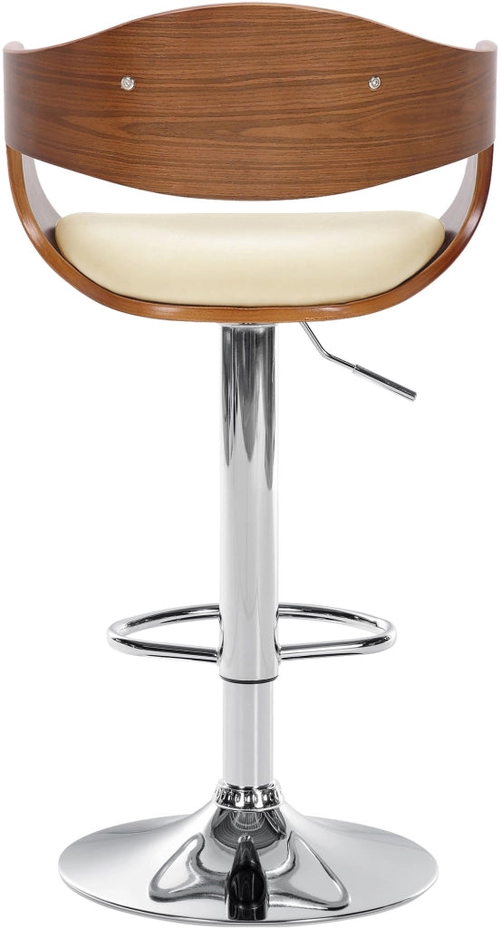 Sgabello Kingston in Similpelle Noce/crema