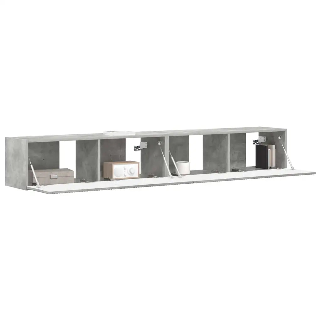 Mobile TV da parete 2 pcs Calcestruzzo 98 x 31 x 29,5 cm