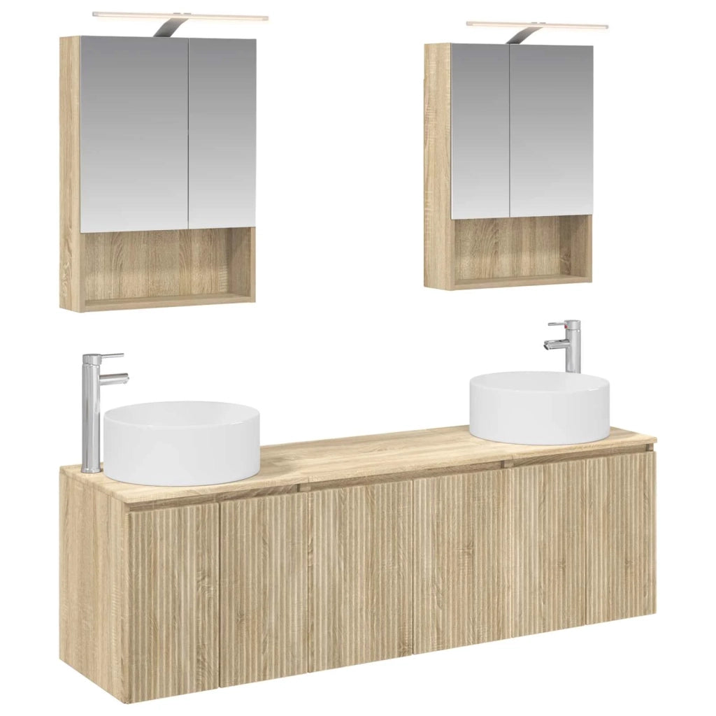 Set di Armadi da Bagno 5 pcs Rovere Sonoma Legno ingegnerizzato 3406561