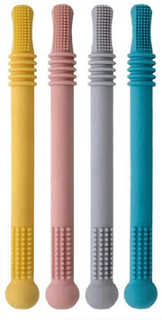 Accessori per la cura dei denti dei bambini 4 pezzi - Giocattolo per succhiare sicuro per l'alimentazione - Silicone ipoallergenico - Texture morbide - Massaggio per la cura dei denti