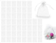 Confezioni di organza 50 pezzi - Piccoli contenitori per gioielli/zainette - Confezioni di lavanda - Confezioni di nozze - Confezioni di caramelle con cordino - 8 x 10 cm, nylon duraturo